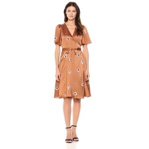 ASTR The Label Fiona Floral Print Wrap Dress Sz Small EUC! Back or Front Tie!